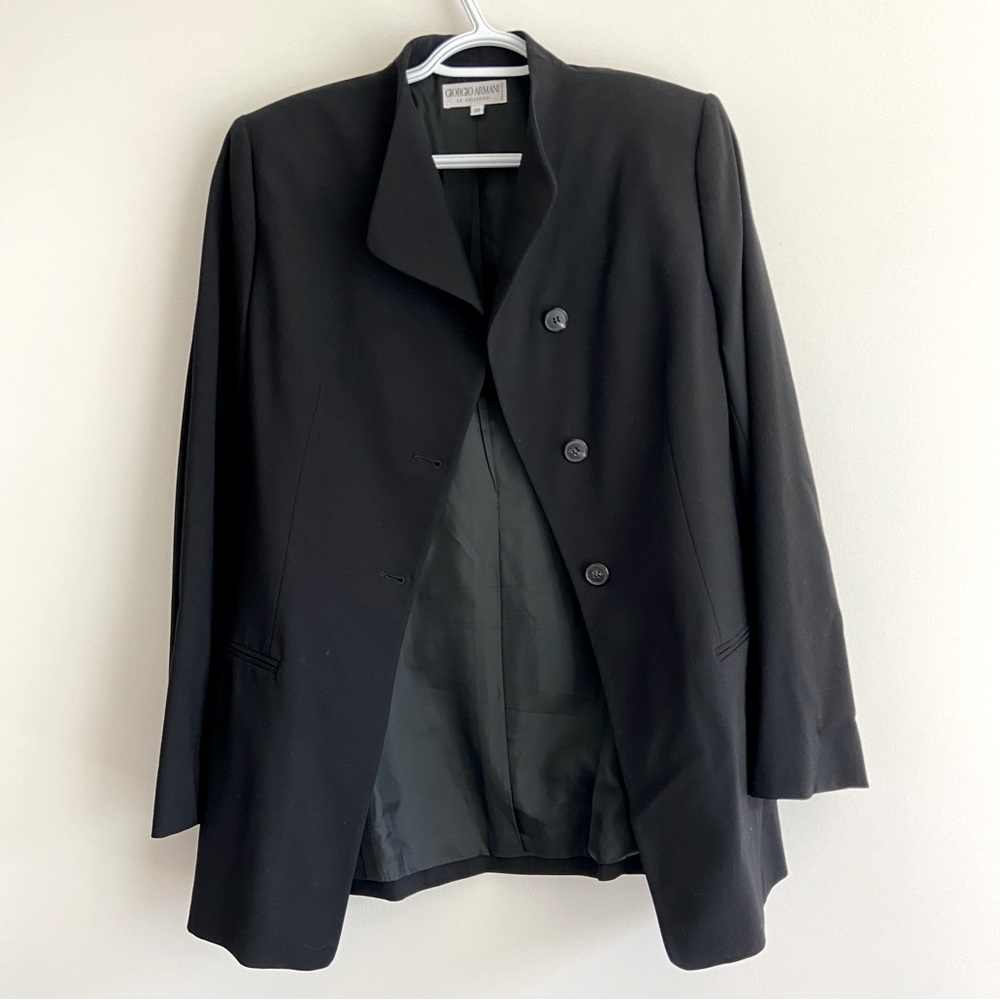 Giorgio Armani Black Wool Blazer Sz 10